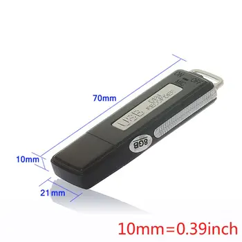 8GB Nabíjateľná Mini USB Flash Disk, Nahrávanie, Diktafón 70Hr Digitálny Hlasový Záznamník Prenosné