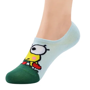 2021 Nové Kreslené Ženy ponožky Roztomilé Ponožky Harajuku Bavlna Non-slip Dámy Ponožky Pop zásuvky neviditeľné Osobnosti Módy ponožka