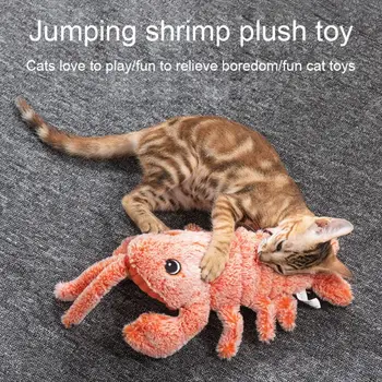 Elektronické Cat Hračka 3D Lobster Elektrické Nabíjanie pomocou pripojenia USB, Simulácia Lobster Hračka pre Mačky, Pet, Hrá Hračka juguetes para gatos