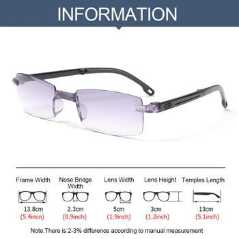 Unisex Prenosné Skladacie Okuliare na Čítanie Diamond-cut Anti-UV Modré Lúče Presbyopia Okuliare s Okuliare Prípade Starostlivosť o Zrak