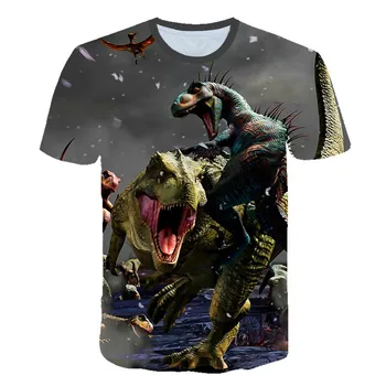 Dinosaura t tričko Pre Chlapcov, Oblečenie pre Deti T-shirt Zvierat Košele chlapčeka Tričko Deti Krátky Rukáv Dievčatá Oblečenie Ležérne Oblečenie