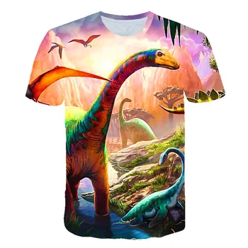 Dinosaura t tričko Pre Chlapcov, Oblečenie pre Deti T-shirt Zvierat Košele chlapčeka Tričko Deti Krátky Rukáv Dievčatá Oblečenie Ležérne Oblečenie