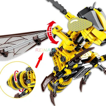 Zásoby Zúčtovanie Simulované hmyzu Bee Motýľ Stavebné Bloky Kompatibilné Zvieratá Dekorácie DIY Deti Hračky