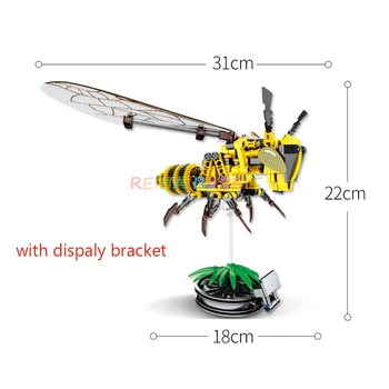 Zásoby Zúčtovanie Simulované hmyzu Bee Motýľ Stavebné Bloky Kompatibilné Zvieratá Dekorácie DIY Deti Hračky