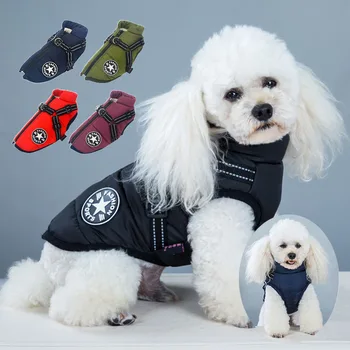 ✅Psa Bunda S Postrojom Teplé Zimné Oblečenie Pre Psa Labrador Nepremokavé Big Dog Srsť Čivava, Francúzsky Buldog Oblečenie