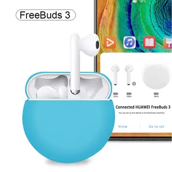 Kryty Pre Huawei Freebuds 3 Mäkké Kvapalné Split Silikónové puzdro Bluetooth-kompatibilného Headsetu Príslušenstvo Headset Kryt 1pcs