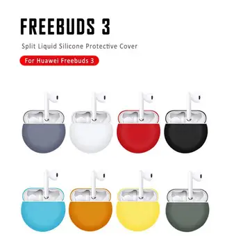Kryty Pre Huawei Freebuds 3 Mäkké Kvapalné Split Silikónové puzdro Bluetooth-kompatibilného Headsetu Príslušenstvo Headset Kryt 1pcs