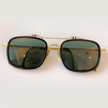 Nové Luxusné Značky slnečné Okuliare Ženy Móda Titán Rám Obdĺžnik Slnečné Okuliare pre Mužov UV400