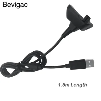 Bevigac 1,5 m Dĺžka USB Nabíjací Kábel s Magnetickým Pre Microsoft Xbox 360 X box Xbox360 Bezdrôtový ovládač Gamepads Čierna