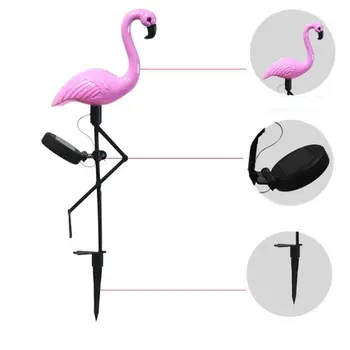 3KS Led Flamingo Nepremokavé Solárne Kosačky na Svetlo Vonkajšie Záhradné Dekorácie Svetla, Záhrade Poschodí S Krajinu Svetlá