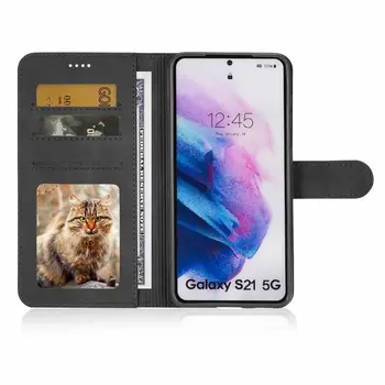Kožené puzdro pre Samsung Galaxy S21 Ultra S20 FE S10 S9 S8 plus A12 A32 A21s A51 A71 A50 A70 A20 Poznámka 20 Peňaženky Flip Cover