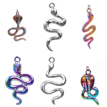 5 ks/Veľa Retro Zvierat Cobra Had Prívesok Charms Remeselníci Pre DIY Ženy Náušnice Náramok Šperky, Takže Príslušenstvo