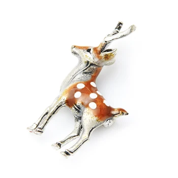 Wuli&Baby Vintage Smalt Elk Jeleň Brošňa Pre Ženy Módne Šperky Príslušenstvo Darček