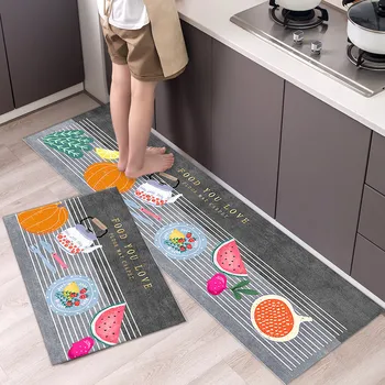 Moderné Cartoon Vstup Rohožky 3D Vytlačené Kuchyňa Mat Doma Obývacia Izba Balkón Umývateľný Rohože Spálňa Posteli Oblasti Anti-Slip Koberec
