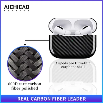 Pre Airpods Pro real uhlíkových vlákien na tlmenie nárazov shell AirPods 1/2 generácie anti-jeseň ochranný kryt