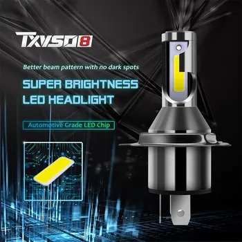 TXVSO8 Najnovšie Dióda Žiarovka H4 LED Svetlá pre autá MINI 9003/HB2 Hi/LO Univerzálny Auto KLASU Svetla 6000K 55W/Žiarovka 26000LM 자동차 led