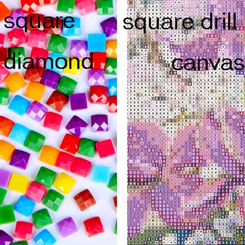 Plné Námestie 5D Diy Plný Cartoon Perličiek Vzory Diamond Maľovanie Výšivky Puzzle Anime Vyšívanie, Obraz Domova FC782
