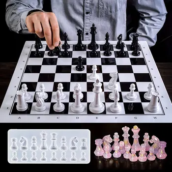 Novú šachovnicu Silikónové Formy DIY Epoxidové Casting Mold Pre KUTILOV, Remeselníkov Crystal Epoxidové Silikónové Formy Šachovnici