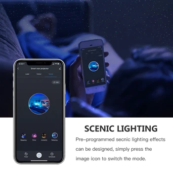 Tuya Smart Star Projektor, WiFi Laserová Hviezdne Nebo Projektor Máva Nočné Svetlo Led Farebné Lazer Bezdrôtové Ovládanie Hlasom Xia Alexa
