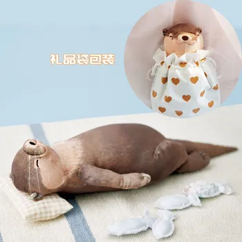 Roztomilý japonské vydra bábika plyšový pero taška realisticky plnené plyšové hračky bábiky zvierat, skladovanie taška