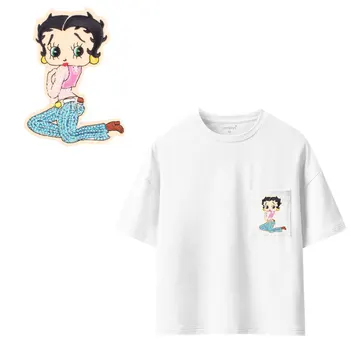 Dievča cartoon jednorožec Opráv Prúžok Oblečenie Patch úrovni Umývateľný Žehlička Na Nášivka DIY Oblečenie Nálepky