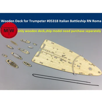 1/350 Rozsahu Drevené Paluby pre Trumpeter 05318 talianskeho Námorníctva Battleship RN Rómov Model Auta