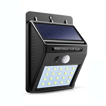 20 LED Vodotesný Solárny Senzor, Svetelný Senzor Pohybu Nástenné svietidlo Outdoor Záhrada Dvore Ulice Lampa Energeticky Úsporné Závesné LED Svetlo