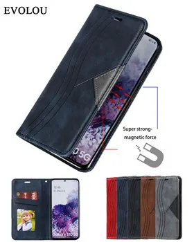 Pre Samsung Galaxy S20 Plus Prípade Knihy Peňaženky, Kožené vyklápací Kryt pre Samsung A51 A71 S10 Poznámka 10 9 8 S9 Magnetické Kožené puzdro Taška