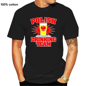 Poľský Pitnej Tím tričko Tee Poľsko Poľsko Stoprocent Muž najpredávanejšie T Tričko
