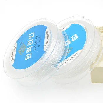 100 M/roll Transparentné Tvárny Elastické Kórea 0.5-1.0 mm Crystal Line Kábel Lištovanie Lano String Niť Korálky DIY pre Šperky Robiť