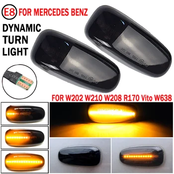 2 ks Sekvenčných Dynamické Tečie LED Bočné Obrysové Svetlo Zase Signálneho Svetla Blinker Na Mercedes BENZ SLK-Class R170 1996-2000