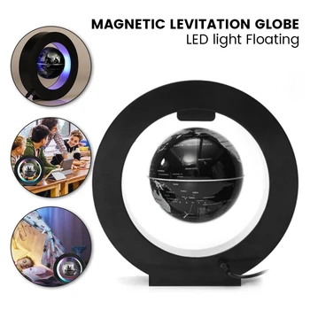 2021 Plávajúce Magnetická Levitácia Svete Svetlo Sveta Mapu Loptu Lampy, Osvetlenie Office Home Dekorácie celý svet novinka na čítanie