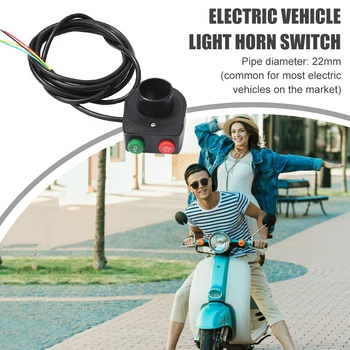 E-Bike Svetlometov zadné svetlá 2 v 1-Elektrický Skúter Horn Prepínač Lampy Príslušenstvo Elektrické Ľahký Prvok Dekorácie