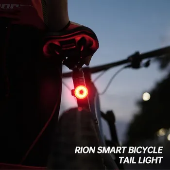 RION Smart Bicyklov Svetla Cyklistické Chvost zadné svetlo Auto Štart/Stop Brzdy Snímanie IPx6 Nepremokavé USB Nabíjanie Bike LED Svetlo