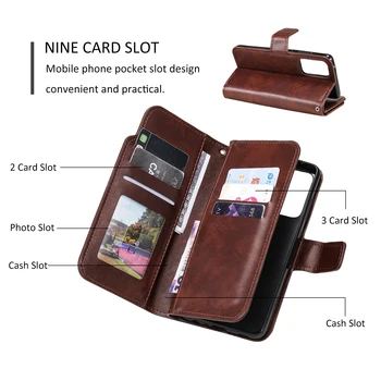 Peňaženka peňaženku puzdro Pre Apple iPhone 12 Mini 11 Pro Max 10 XR XS Max X-Y 7 8 6 6 5 5s SE 2020 Folio Flip s Kreditnej Karty Sloty