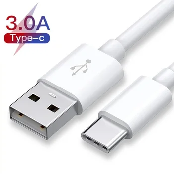 Typ C, Kábel 1m Plnenie Typ-C Kable pre Huawei P20 P30 Mate 20 Pro Telefón Supercharge QC3.0 USB C Cabo