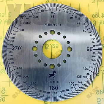 Priemer:100 mm z Nehrdzavejúcej Ocele 360 Stupňov Stupnice Uhlomeru Disk 100 # 20 # 2