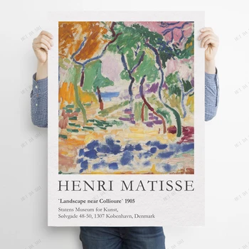 Henri Matisse Výstava, Plagát, Krajiny blízkosti Collioure Tlač, Fauvism, Statens Múzeum Pre Kunst, Domova, Dánsko, 1905