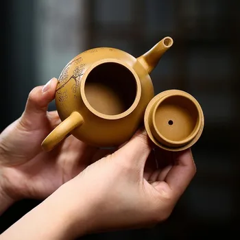 Autentické Yixing Fialová Hliny kanvica Surovej rudy blato Ručné čaj hrniec cestovanie pohodlné čaj nastaviť domácnosti pitnou riad 200 ml