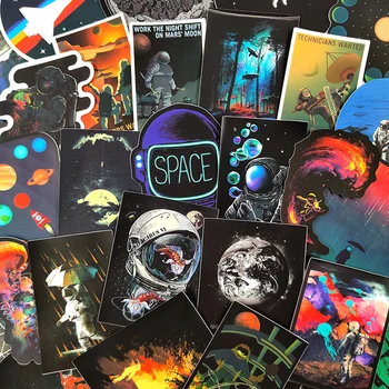 10/30/50pcs/Set Vonkajší priestor Astronaut UFO Graffiti Samolepky Pre Kresliť-bar rám detské Hračky DIY Autá Batohu Skate Počítače
