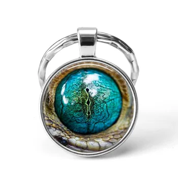 Jedinečný Zaujímavý Dizajn Dragon Eye Kľúčenky Steampunk Zvierat Zlaté Žlté Oči Keychain Eagle Eye Krúžok Na Šperky