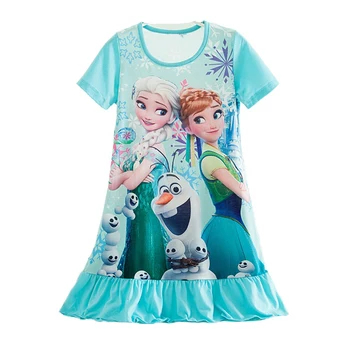 Elsa Anna Princezná Šaty Letné Dievčenské Šaty Nightgown Deti Šaty Nočná Košeľa Pyžamo Šaty Sleepwear Pyžamá Oblečenie