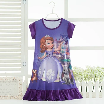Elsa Anna Princezná Šaty Letné Dievčenské Šaty Nightgown Deti Šaty Nočná Košeľa Pyžamo Šaty Sleepwear Pyžamá Oblečenie