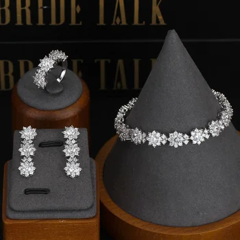 TIRIM Luxusné Cubic Zirconia Náhrdelník Set pre Ženy, Dubaj Šperky Sady Svadobné St Jewelri Svadobné & Zapojenie musulman en