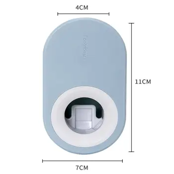 QDRR automatické zubná pasta dávkovač č otvor kefka vložiť úložný stojan kúpeľňa stenu stojan