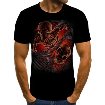 Kreatívne pánske T-shirt pánske Reaper 3DT-Shirts Osobné Lebky, Model T-Shirts Lete Populárne Módne O-Neck Top Veľké Veľkosť