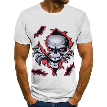 Kreatívne pánske T-shirt pánske Reaper 3DT-Shirts Osobné Lebky, Model T-Shirts Lete Populárne Módne O-Neck Top Veľké Veľkosť
