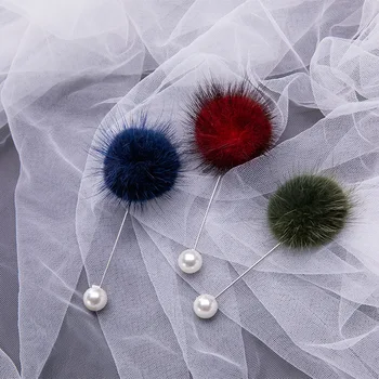 Kórejský Štýl Oblečenie Brošňa Príslušenstvo Reálne Noriek Plyšové Brošňa Pin dámske Šaty Luxusný Pearl Brošňa
