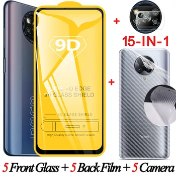Poco-f3, Predná+Zadná Kamera Filmu pre Pocco Poko x3 pro Tvrdeného Skla Pocophone x 3 nfc Screen Protector Poco f3 m3 x3 pro Sklo
