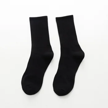 Ponožky Mužov Jednofarebné Bavlnené Business Bežné Priedušná Jar Zime Teplé Muž Dlho Vysokej Trubice Posádky Ponožky Čierna Biela Šedá Sox